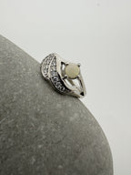 Handgemaakte zilveren fire opal ring