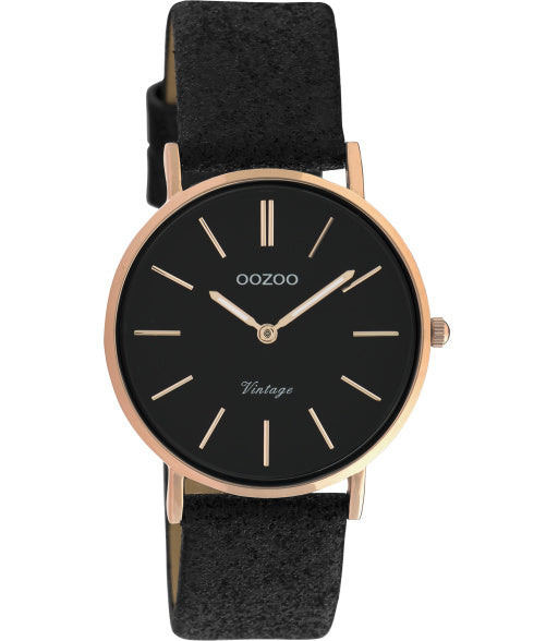 OOZOO Vintage ganz schwarzer Glitzer 32 mm C20159