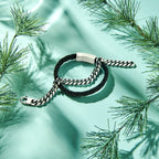 Armband Leder 10 mm Edelstahl
