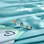 Ohrstecker beige Mondstein silber rhodiniert