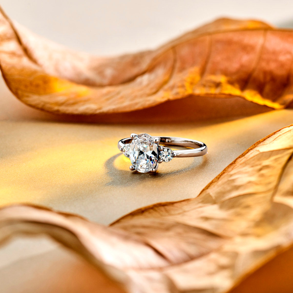 Ring Trilogie Zirkonia Silber rhodiniert