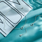 Halskette Herz und Unendlichkeit 41 + 4 cm Silber rhodiniert