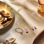 Anhänger Amethyst 12 mm 14K Gelbgold