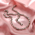 Armband Jasseron oval 7,5 mm Zirkonia 19 cm Silber rhodiniert