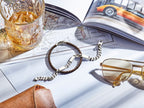 Gravurarmband Gourmet-Kette 6-seitig geschliffene Platte 5,0 mm rhodiniertes Silber