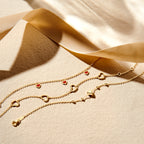 Armband Herz und Kügelchen 16 – 18 cm 14K Gelbgold