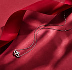 Halskette diamantiert Herzen 41 + 4 cm Silber rhodiniert