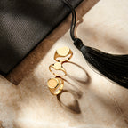 Gravurring oval 14K Gelbgold
