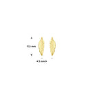 Ohrsteckerfeder 9,5 mm 14K Gelbgold