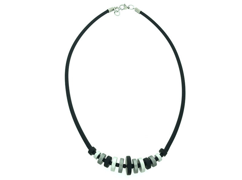 geanodiseerde schijfjes collier