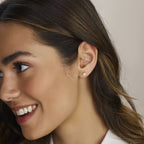Ohrstecker Zirkonia Halo 7 mm 14K Gelbgold