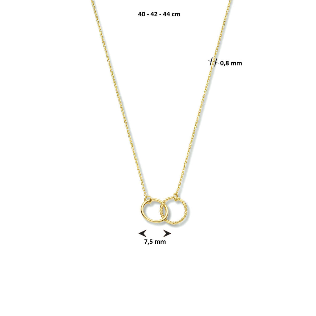 Halskette rund 40 - 42 - 44 cm 14K Gelbgold