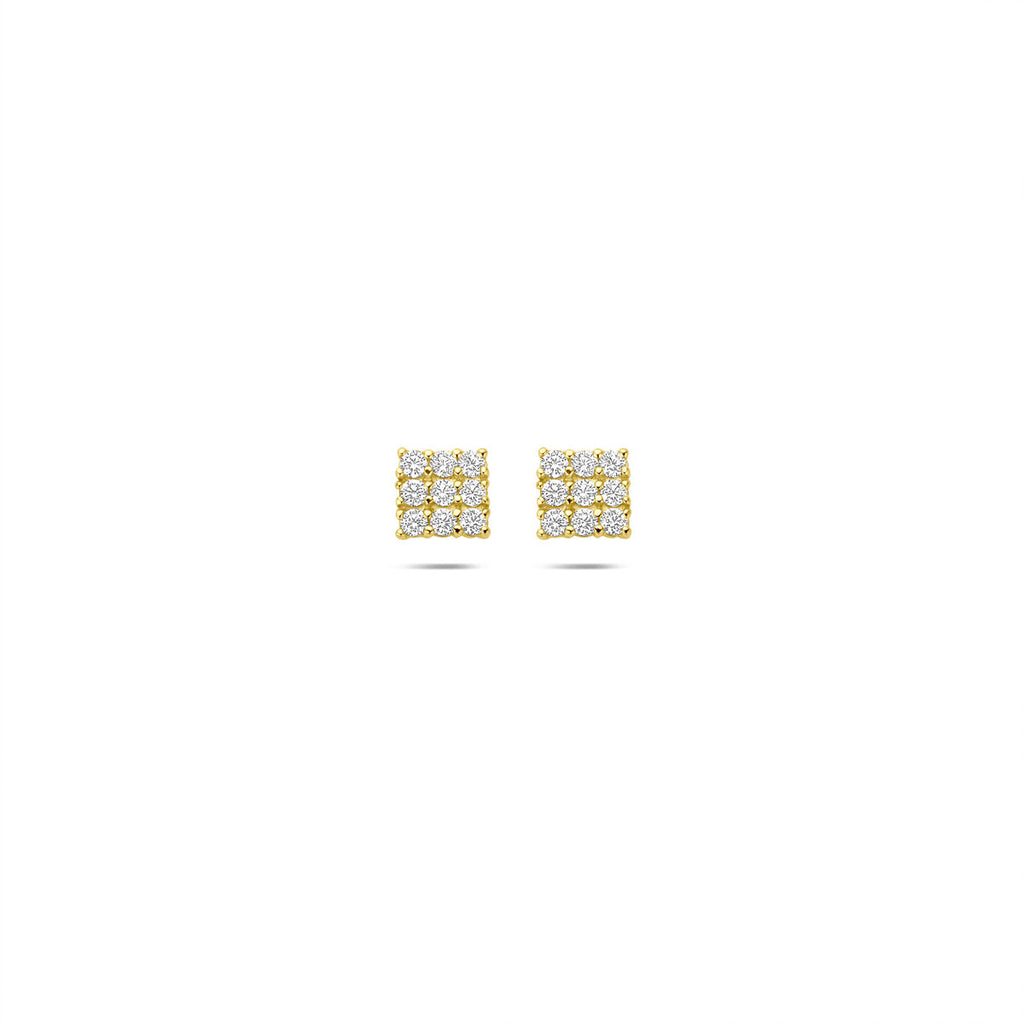 Ohrstecker Zirkonia 5 mm 14K Gelbgold