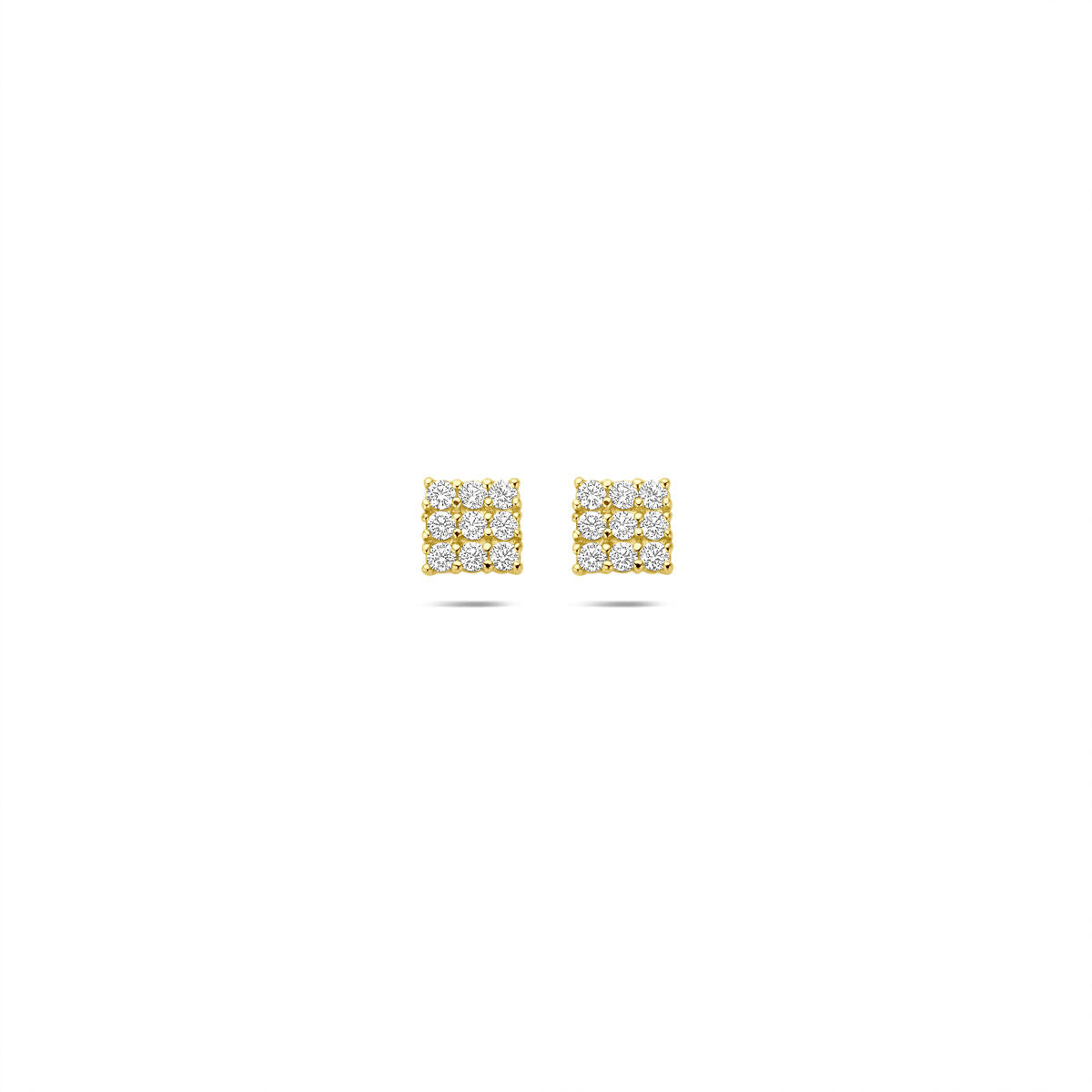 Ohrstecker Zirkonia 5 mm 14K Gelbgold