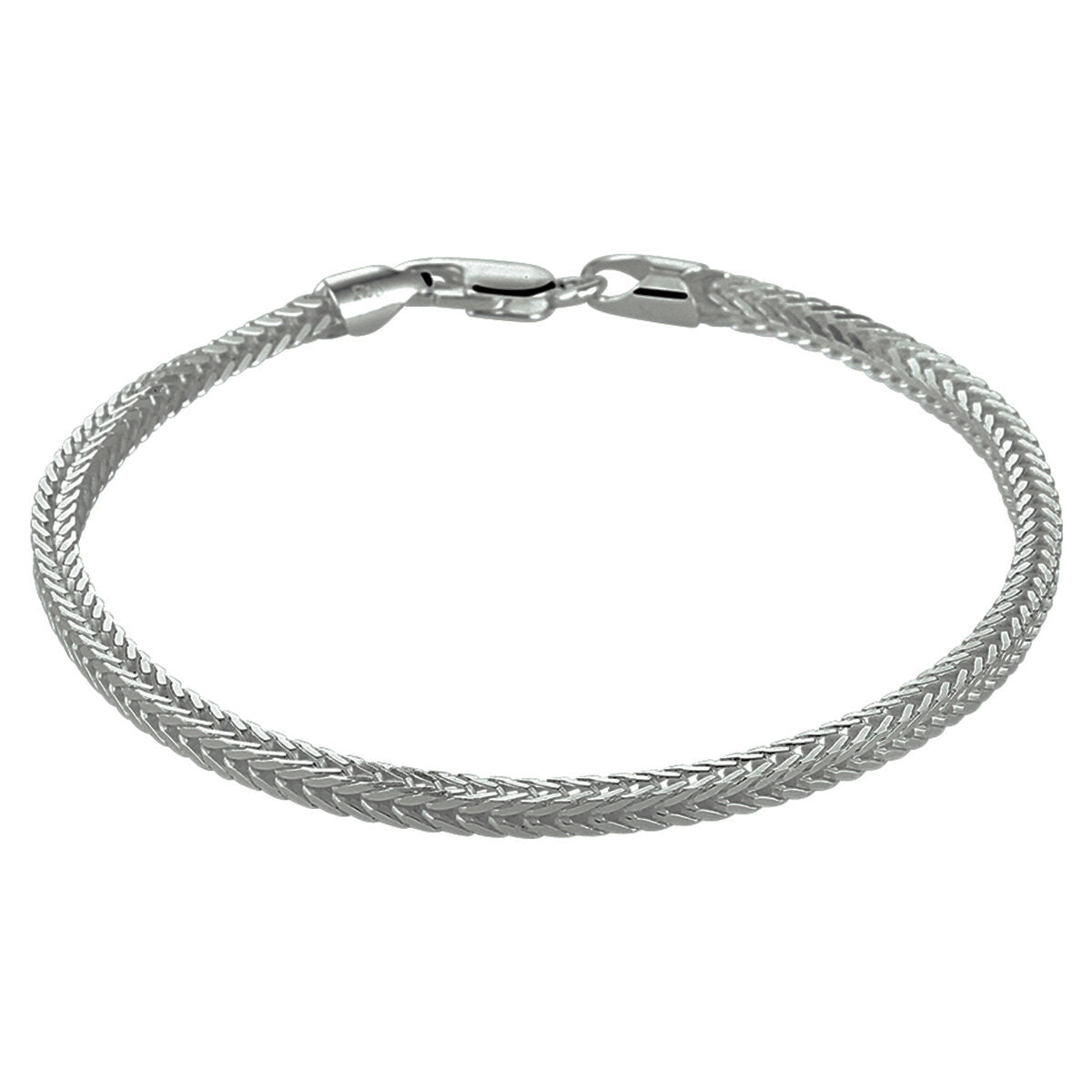 vossestaart 2,5 mm zilver gerhodineerd
