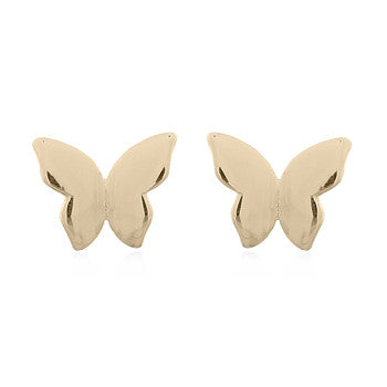 vergulde oorknopjes: vlinder