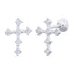 zilveren oorpiercing: kruisje
