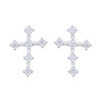 zilveren oorpiercing: kruisje