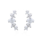 zilveren oorpiercing: zirkonia boogje