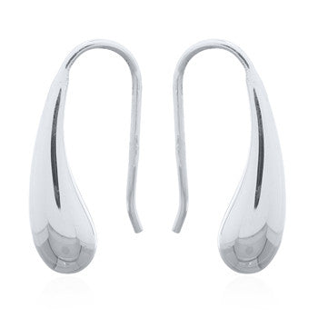 zilveren oorhangers: zwanen halsje