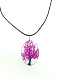 Hanger van kunsthars bloem lichtpaars