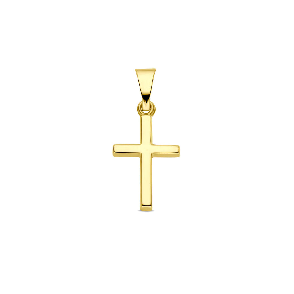 hanger kruis 15 mm 14K geelgoud