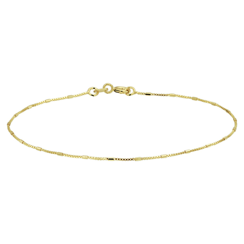 Armband venezianisch und Stabelemente 0,9 mm 16,5 - 17,5 - 18,5 cm 14K Gelbgold