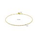 enkelbandje singapore 1,4 mm 24 - 26 cm 14K geelgoud
