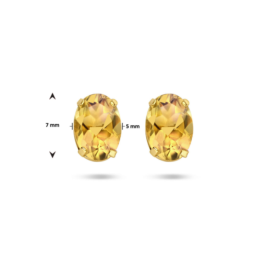 Ohrstecker Citrin 14K Gelbgold