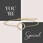 Armband rund 16 + 3 cm 3 Mikron Silber vergoldet (gelb)