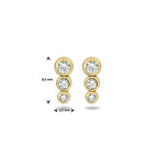 Ohrstecker Zirkonia 14K Gelbgold