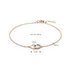 Armband Zirkonia 16,5 - 17,5 - 18,5 cm 14K Roségold
