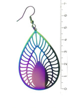 Edelstalen oorhangers druppel multi