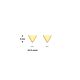 Ohrstecker Dreieck 3 mm 14K Gelbgold