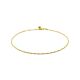 enkelbandje singapore 1,4 mm 24 - 26 cm 14K geelgoud