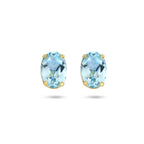 Ohrstecker Blautopas 14K Gelbgold