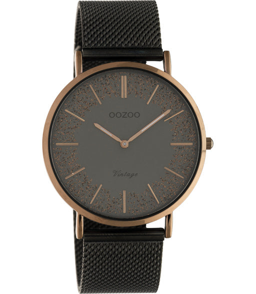 OOZOO Vintage titanium-grijs/bruin 40 mm C20139