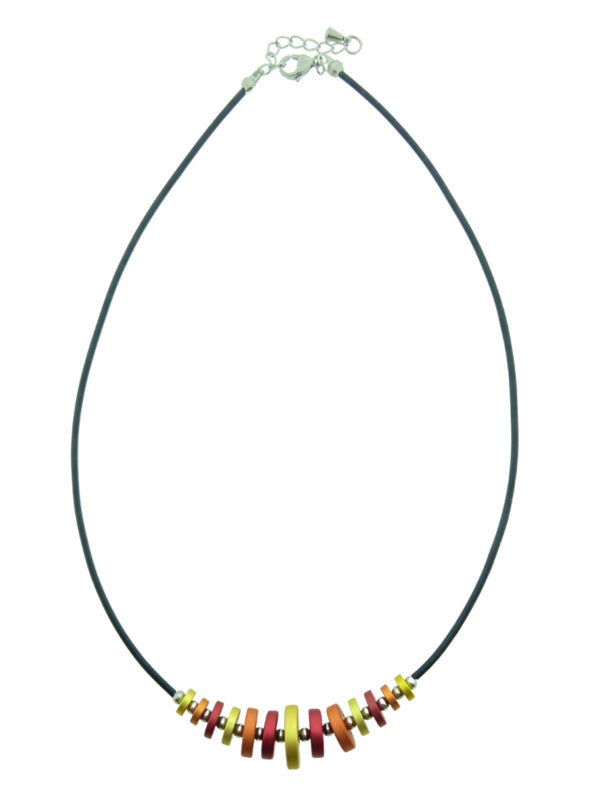 geanodiseerde schijfjes collier