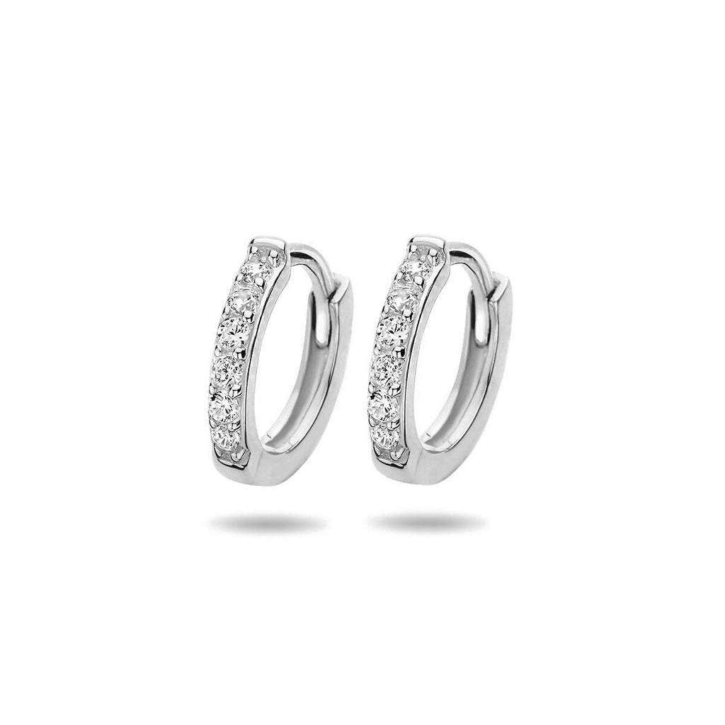 klapoorringen zirkonia zilver gerhodineerd