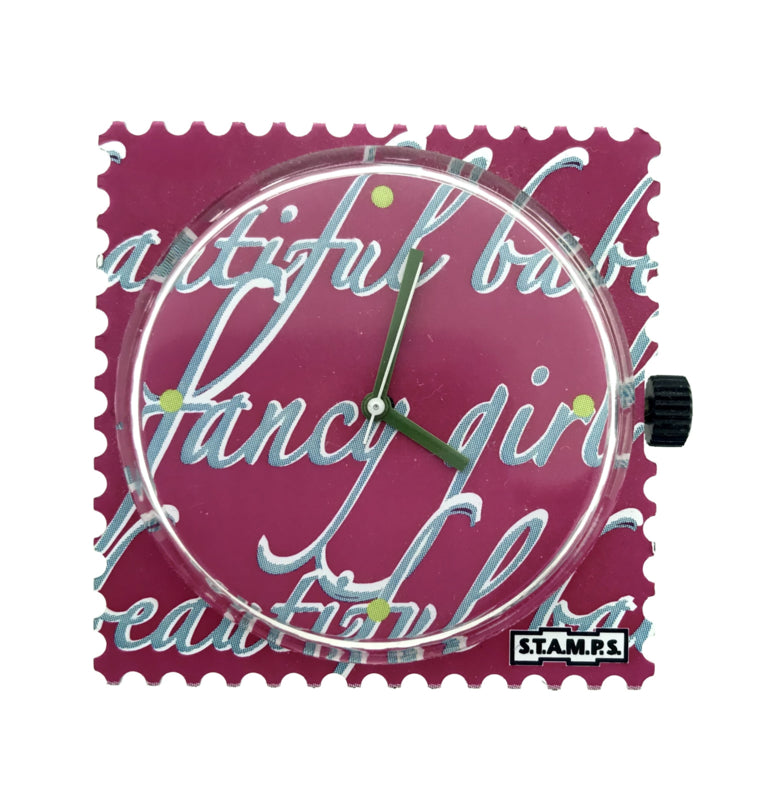 STAMPS-horloge beautiful girl