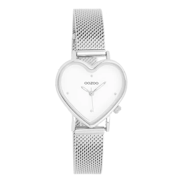 OOZOO Metalen horloge hartje 28x29mm