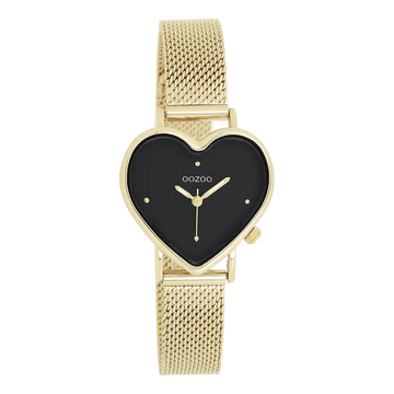 OOZOO Metalen horloge hartje 28x29mm