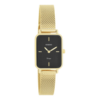 Horloge met metalen mesh band