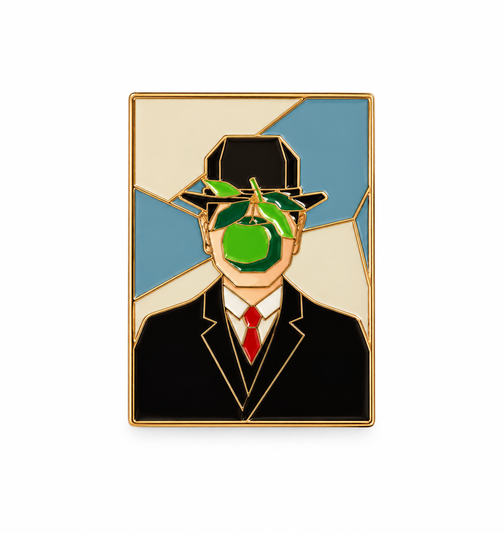 Kunst Broche – Man met Groene Appel