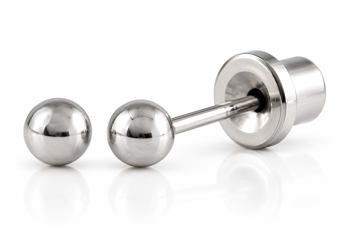 Ohrstecker 14K Weißgold 4 mm Kugel