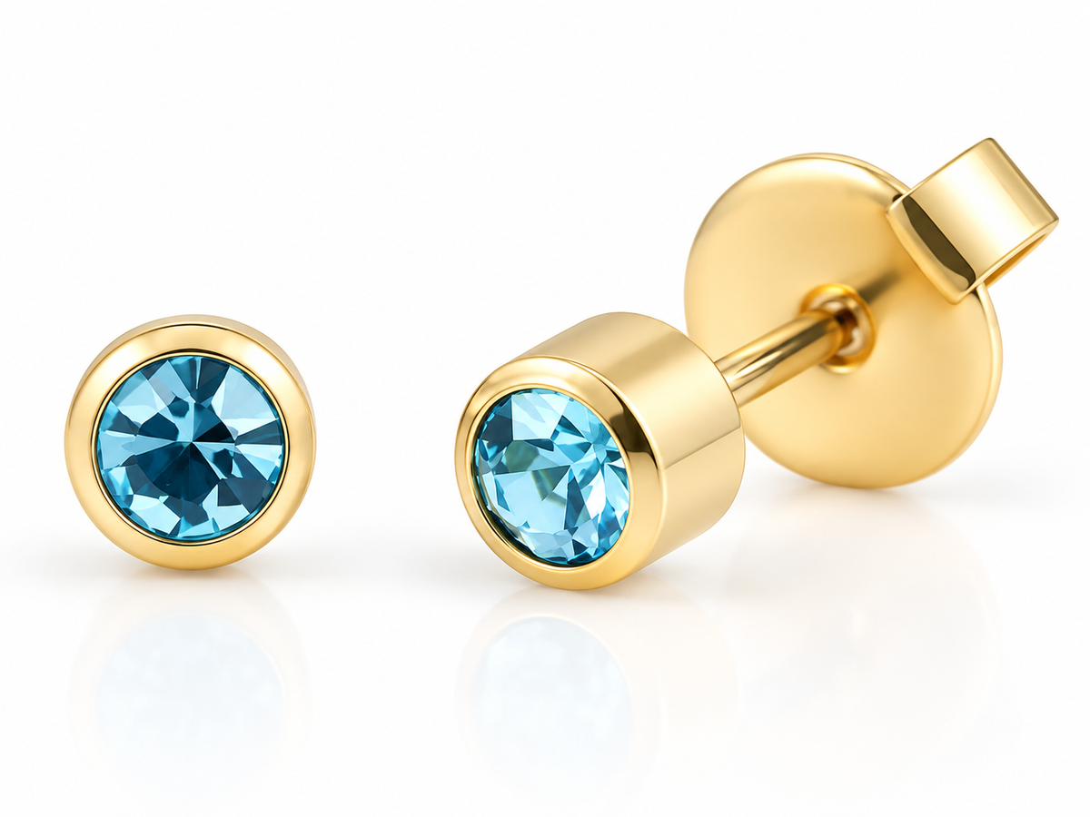 Titanium zweerknopjes meerdere kleuren 4 mm