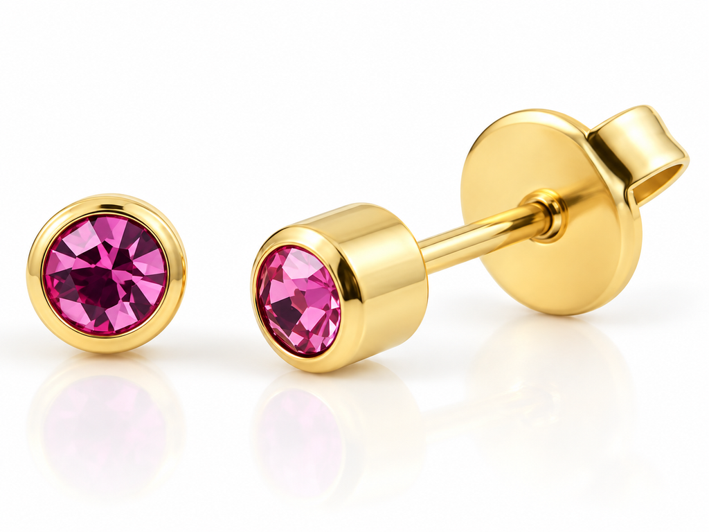 Titanium zweerknopjes meerdere kleuren 4 mm