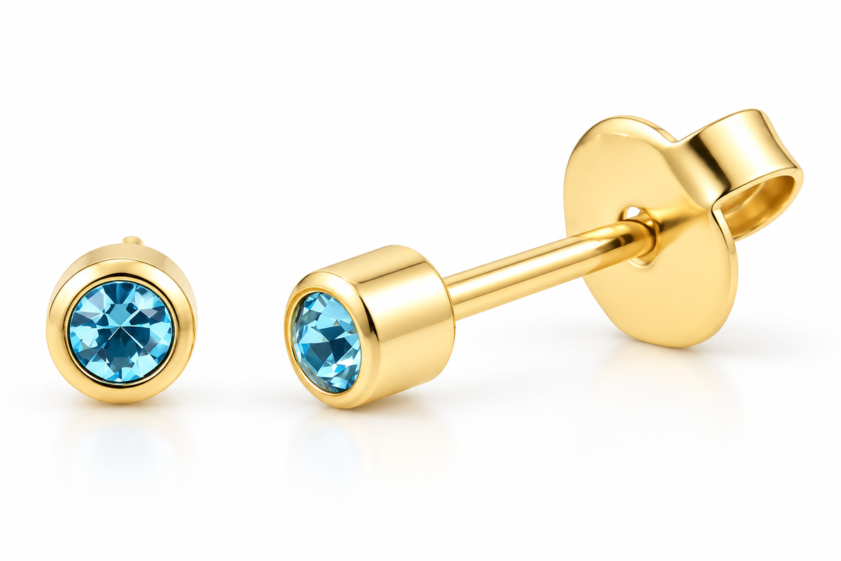 Titanium Ohrstecker mehrere Farben 3 mm