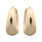 vergulde klapcreolen: taps toelopend design