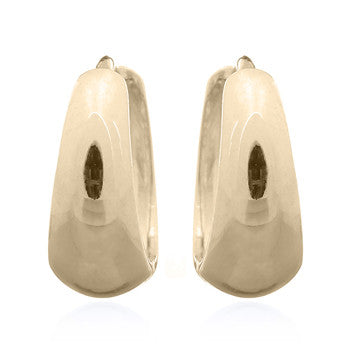 vergulde klapcreolen: taps toelopend design